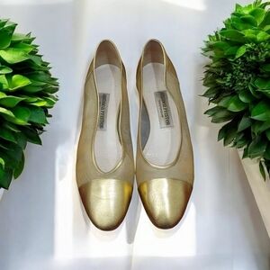 Andrea Pfister Womens flats Gold Size EU 41.5/10.5 US